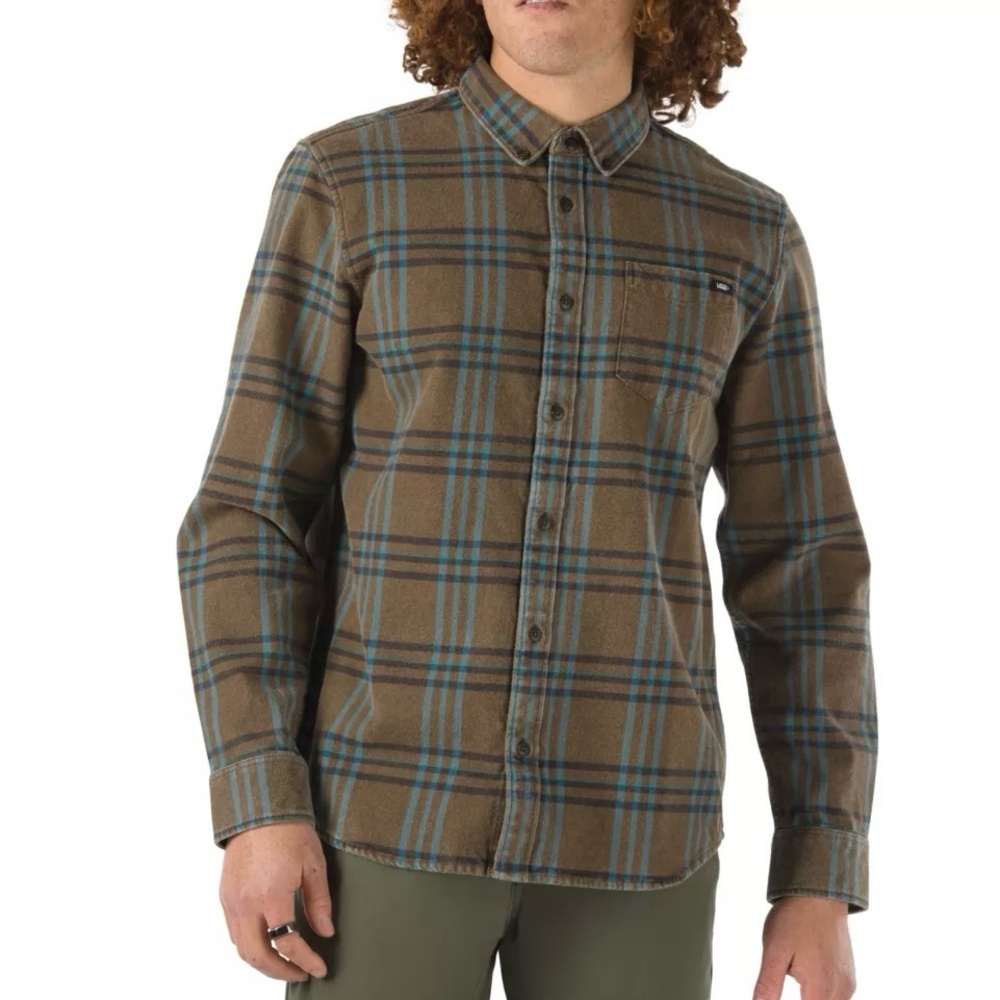 Vans MORRIS HEAVY WEIGHT FLANNEL BUTTONDOWN SHIRT Brown Size L